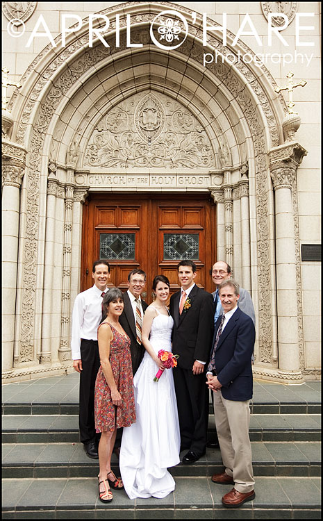 We did some family formals on the front steps of the church right after the ceremony.