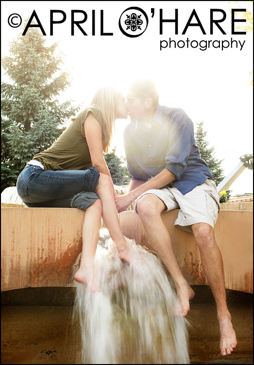 Colorado State University Engagement Photo with long exposure