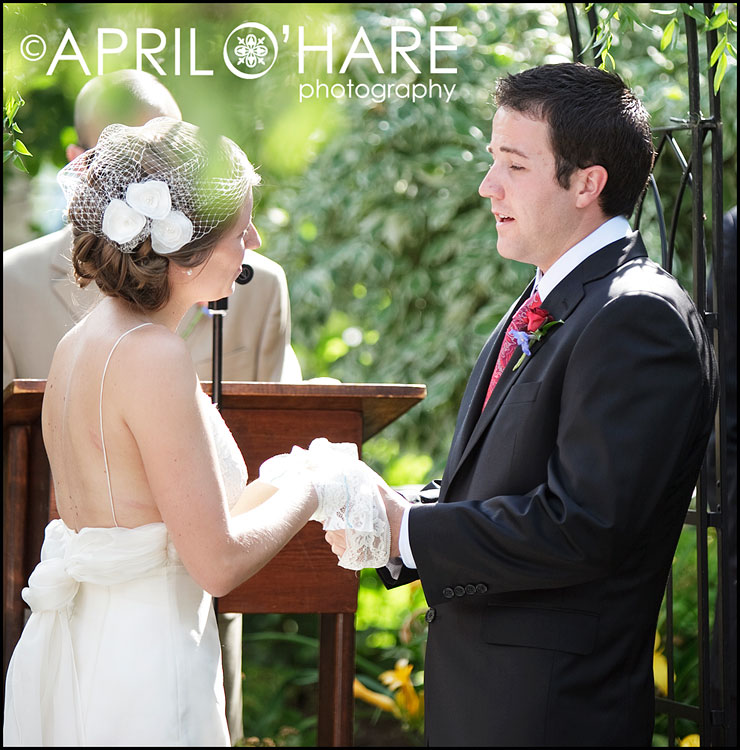 The Vows (One of my favorite parts of this wedding because Jack vowed to always drink the last sip of Sarah's wine:)