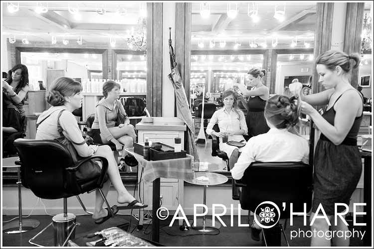 Getting ready at The Parlour