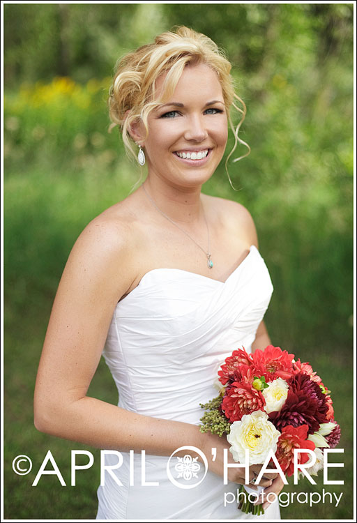 Natural bridal picture from a Littleton wedding photographer