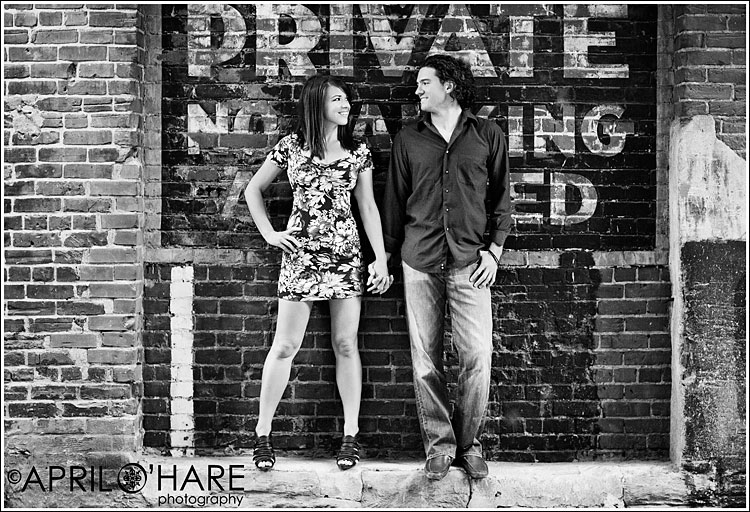 B&W Denver Engagement Photography