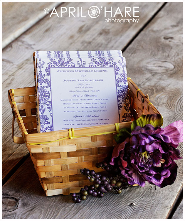 Purple Wedding Programs