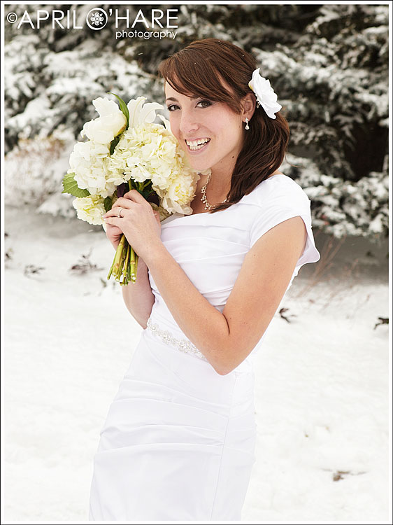 A winter snow wedding in Colorado