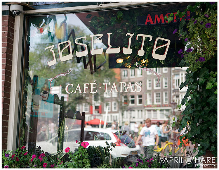 Sidewalk cafe in Amsterdam