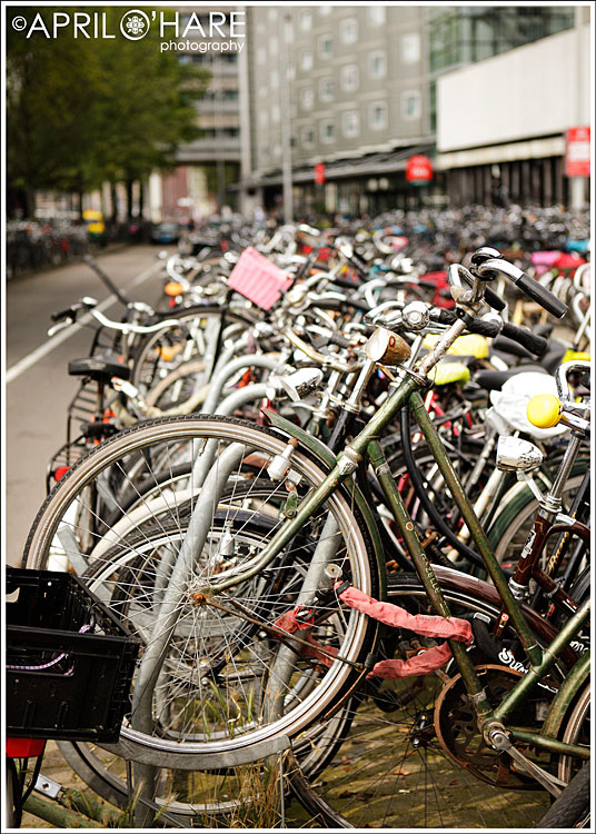 Thousands of bikes in Amsterdam