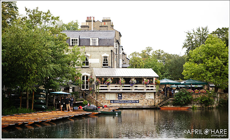View of the Granta Pub from Mill Pond