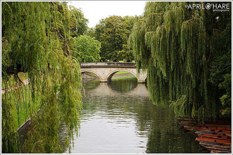 View of a bridge over the river Cam in Cambridge, UK