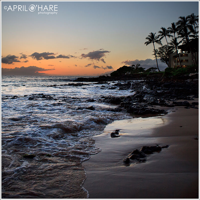 Hawaii Sunset Beach Wedding Photographer