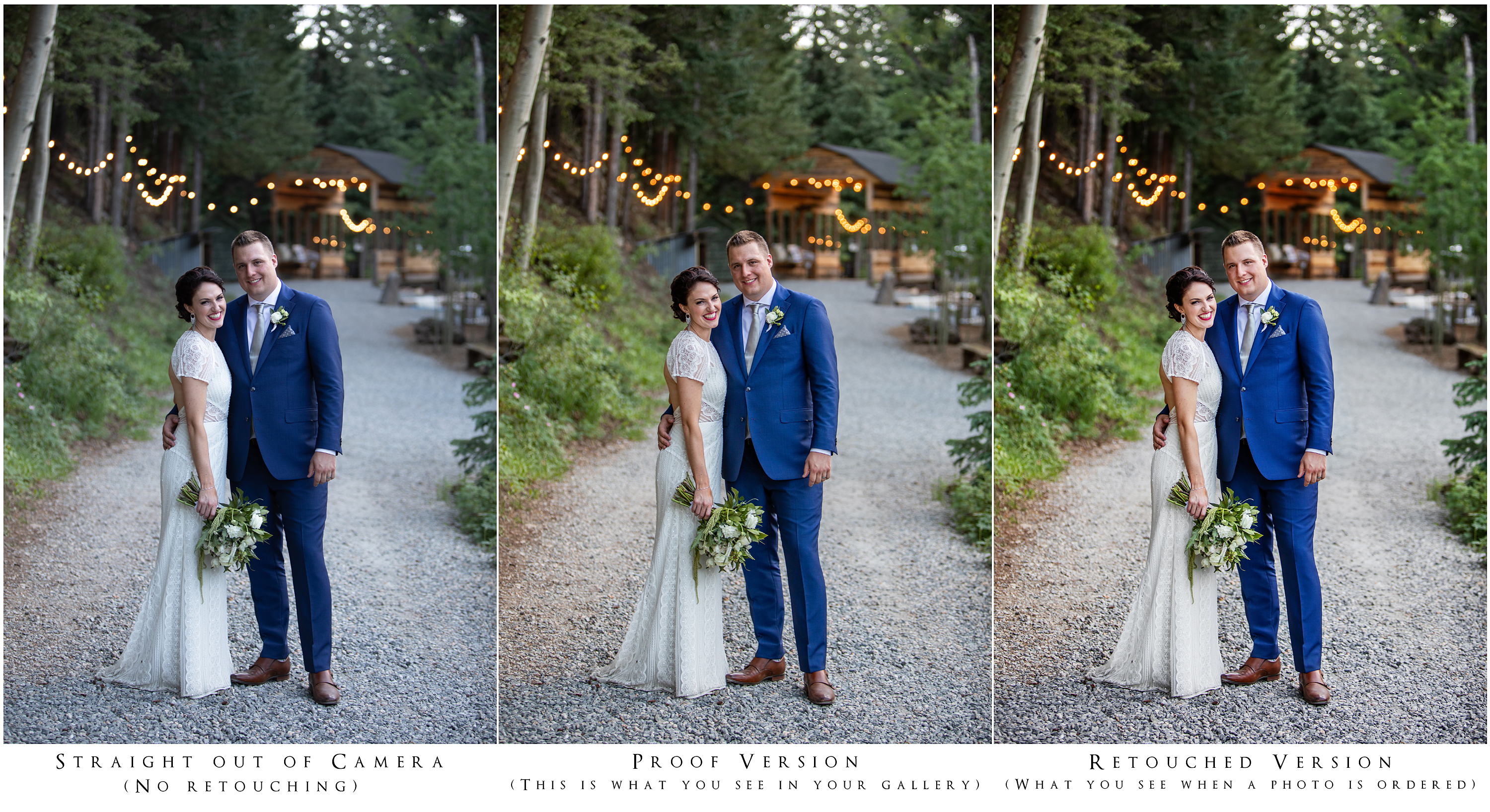 Example of retouching for wedding photo in Colorado in advice guide with top 5 questions to ask wedding photographers