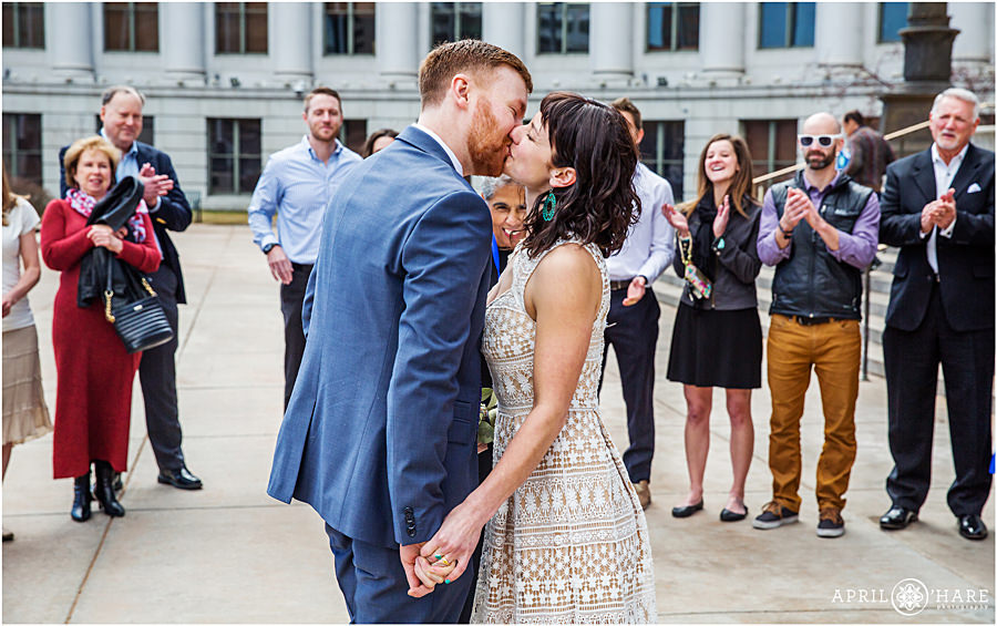 Denver Courthouse Wedding in March at Civic Center Park