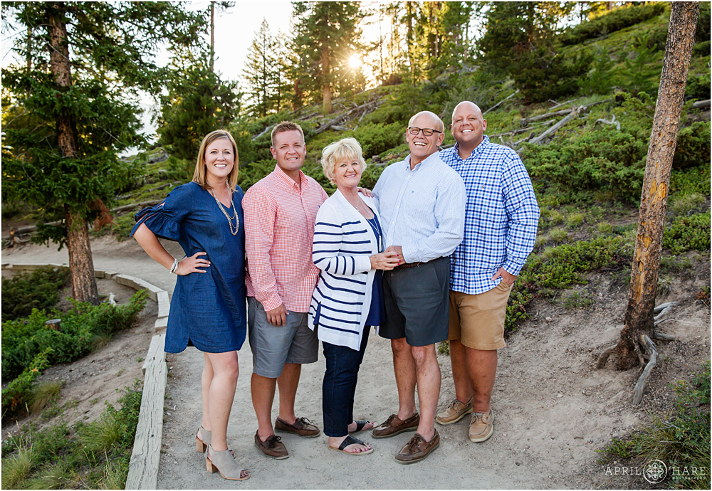 Colorado family photos with adult children at Sapphire Point