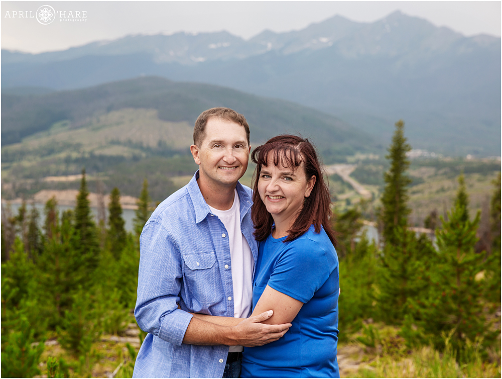 Parents get a portrait at family session in Colorado