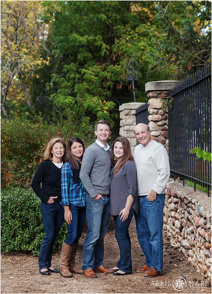 Highlands Ranch family photos at the Highlands Ranch Mansion