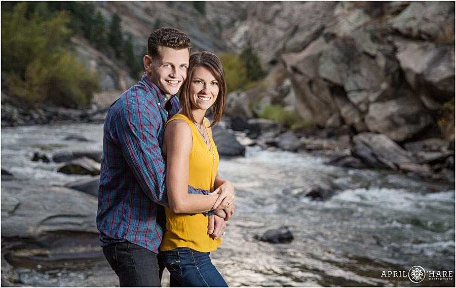 What a pretty engagement session in Clear Creek Canyon Colorado