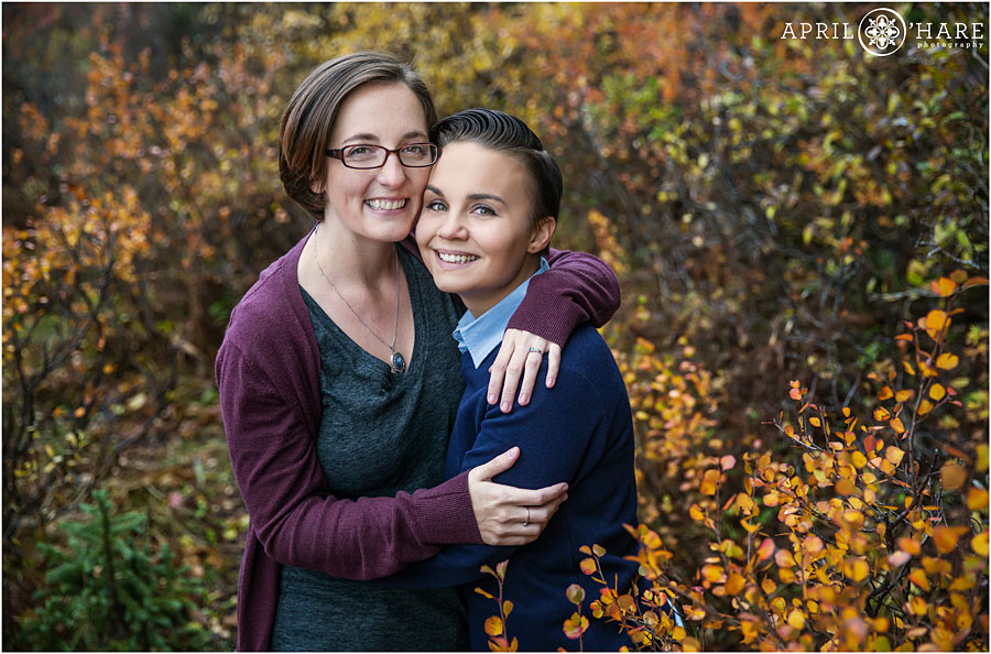 Colorado Same-Sex Engagement Photography with Fall color on Guanella Pass