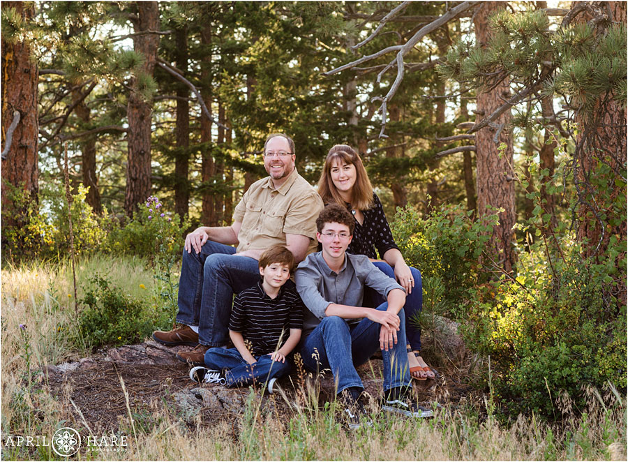Mount Falcon Family Photos in the forest of Colorado