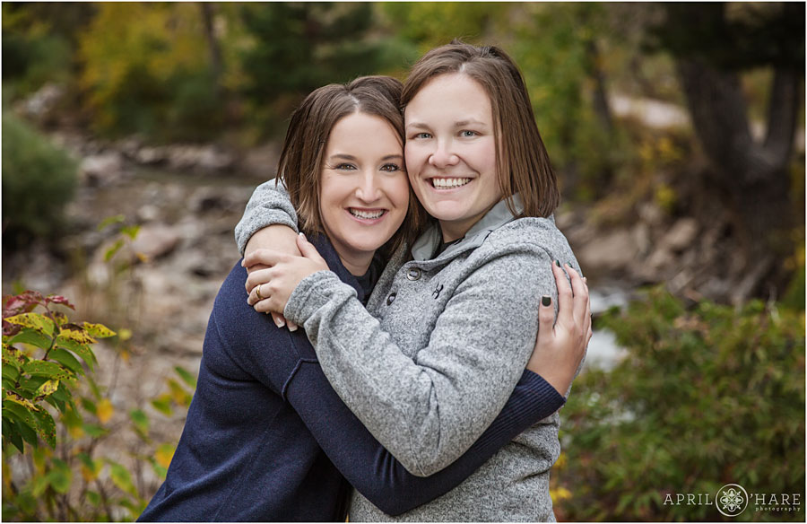 Sweet portrait from Colorado LGBTQ Engagement Photography Session at Boulder Creek