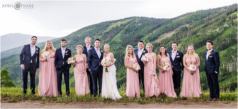 Pretty wedding party photos for a Pale Pink Wedding