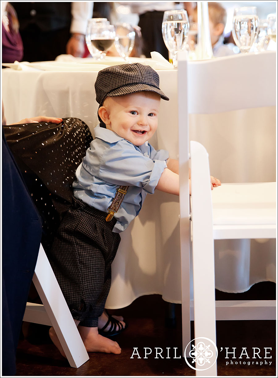Baby dressed up in vintage clothing for a 1920's Wedding in Denver