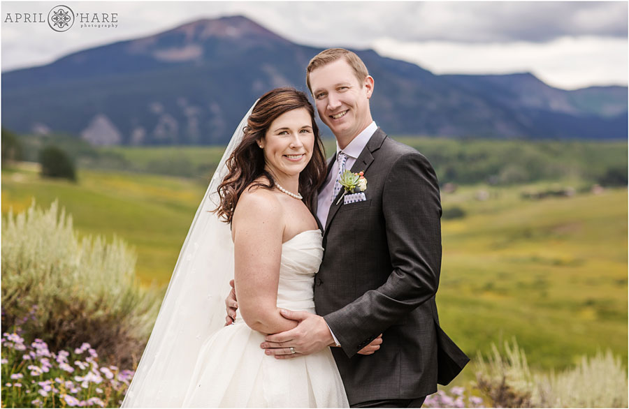 Beautiful wedding portrait created by a Crested Butte wedding photographer