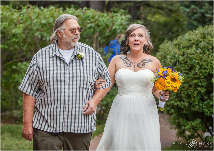 Emotional backyard wedding in Colorado
