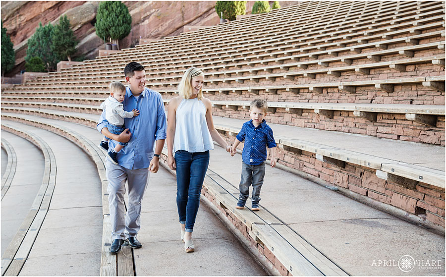 Red Rocks Family Photos inside the Amphitheater