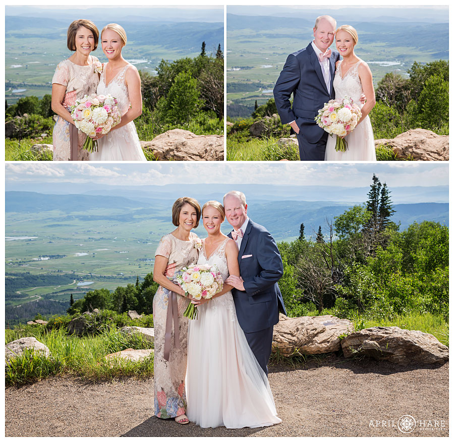 Family pictures from a Pale Pink Wedding in Colorado