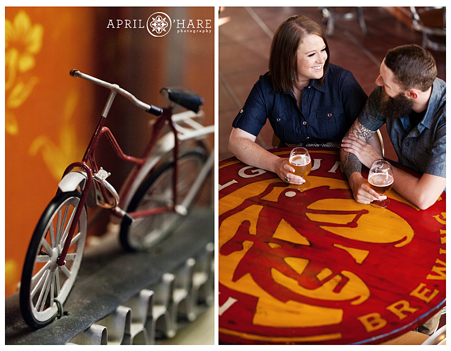 Brewery Engagement Photos at the New Belgium Taproom in Fort Collins Colorado