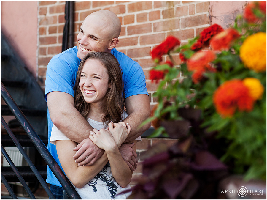 Sweet Fort Collins Engagement Photography in Old Town