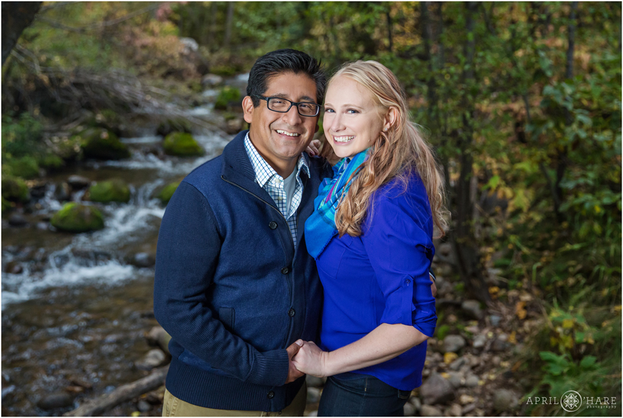Beaver Creek Engagement Photos with Fall Color backdrop during Autumn