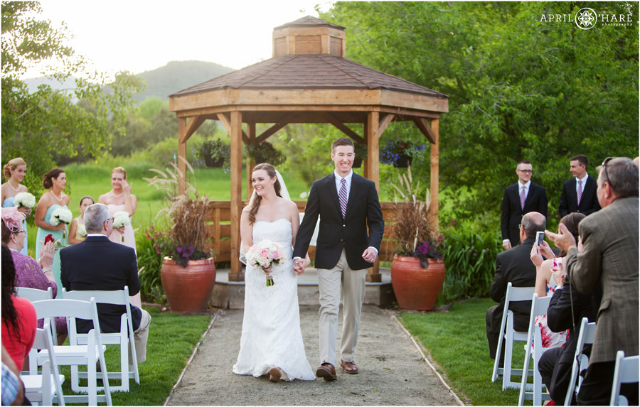 A Happy Wedding Photo at Denver Garden Wedding Venue Chatfield Farms