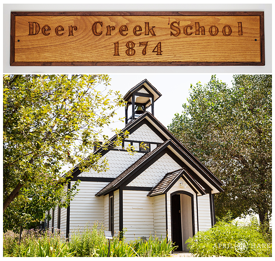 Deer Creek School House next to the new Deer Creek Stables Wedding Venue at Chatfield Farms in Colorado