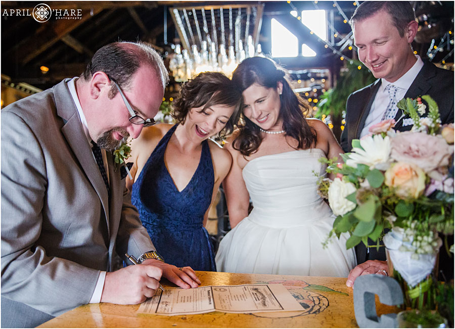 Sweet moment captured by a Crested Butte wedding photographer