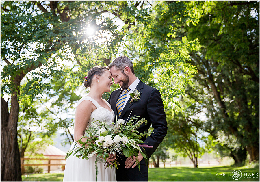Gorgeous Colorado Wedding portrait at Denver Botanic Gardens Chatfield Farms