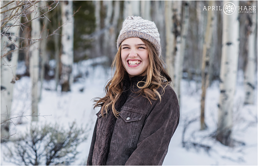 Cute teen girl portrait at her Family Photos at C Lazy U Ranch