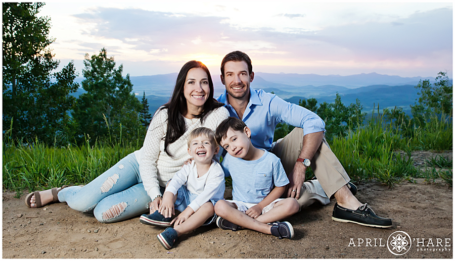 Steamboat Springs Family Photographer at Sunset Steamboat Resort during Summer