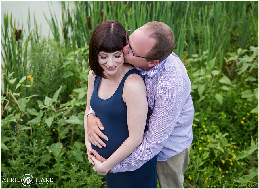 Cute couple celebrate their pregnancy with Lakewood Maternity Photos
