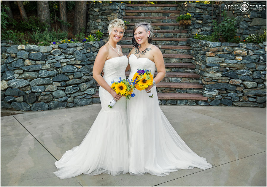 Pretty Backyard Lesbian Wedding in Colorado