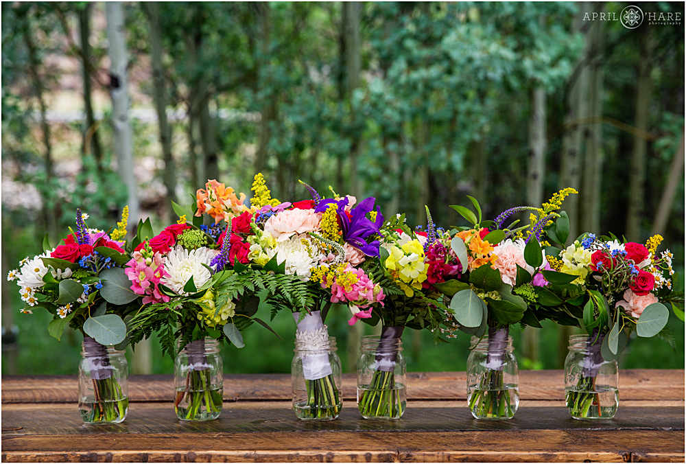 Bright and colorful wedding bouquets by Jessie Salus