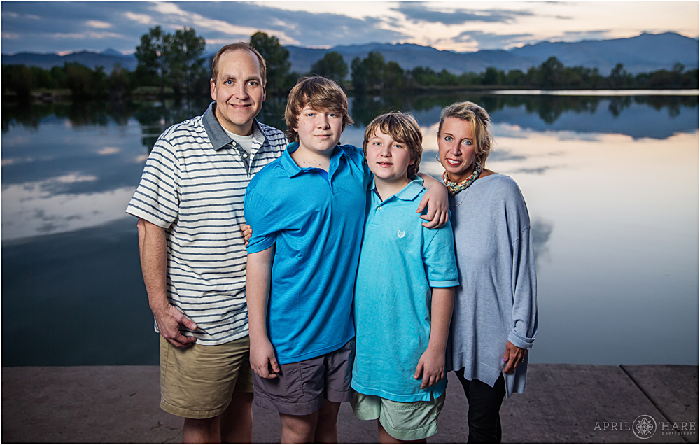 Summer family photography at Coot Lake in Boulder Colorado
