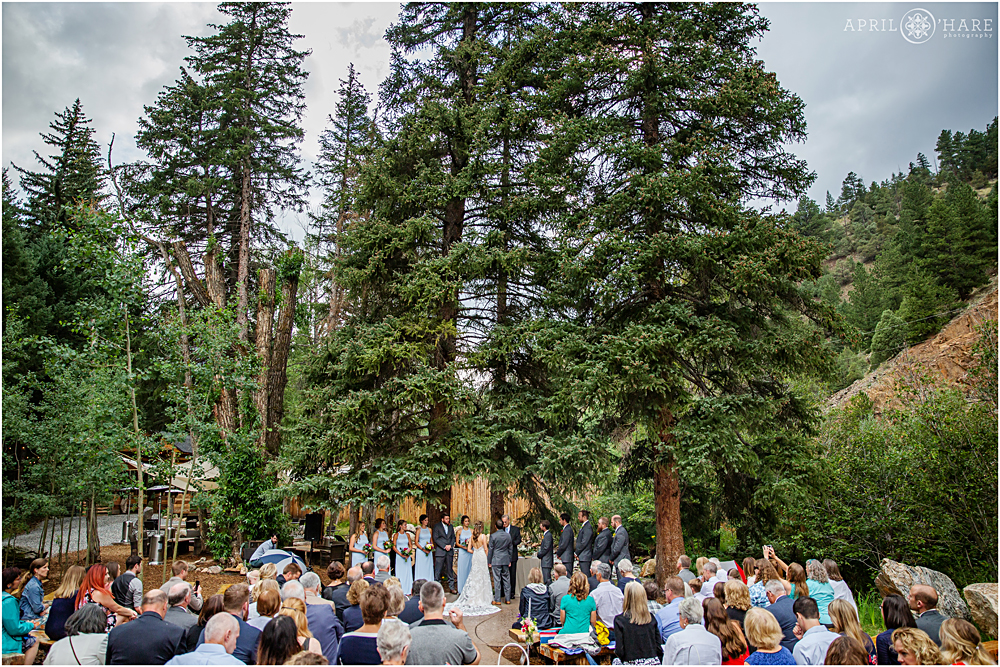 Summer Mountain Wedding Ceremony in Colorado at Blackstone Rivers Ranch