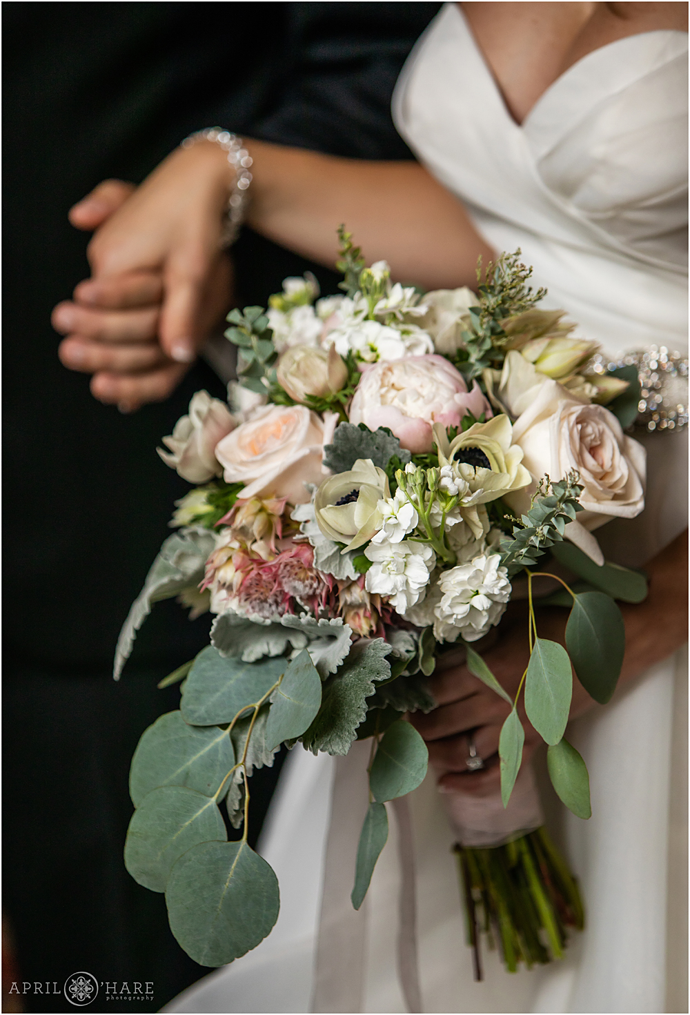 Close up detail photo of a bouquet in Breckenridge Colorado