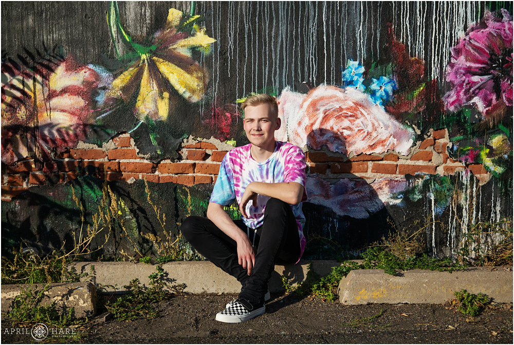 Street Art High School Senior Photos in Denver's Urban Setting