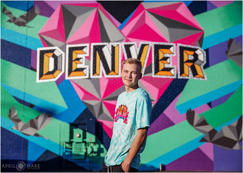 Senior Guy Photo with Love This City Denver Artist Pat Milbery