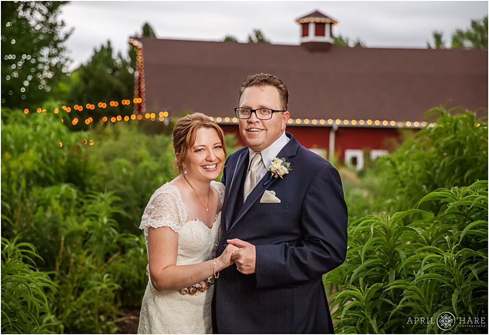 Wedding portrait on a stormy summer day at Chatfield Farms