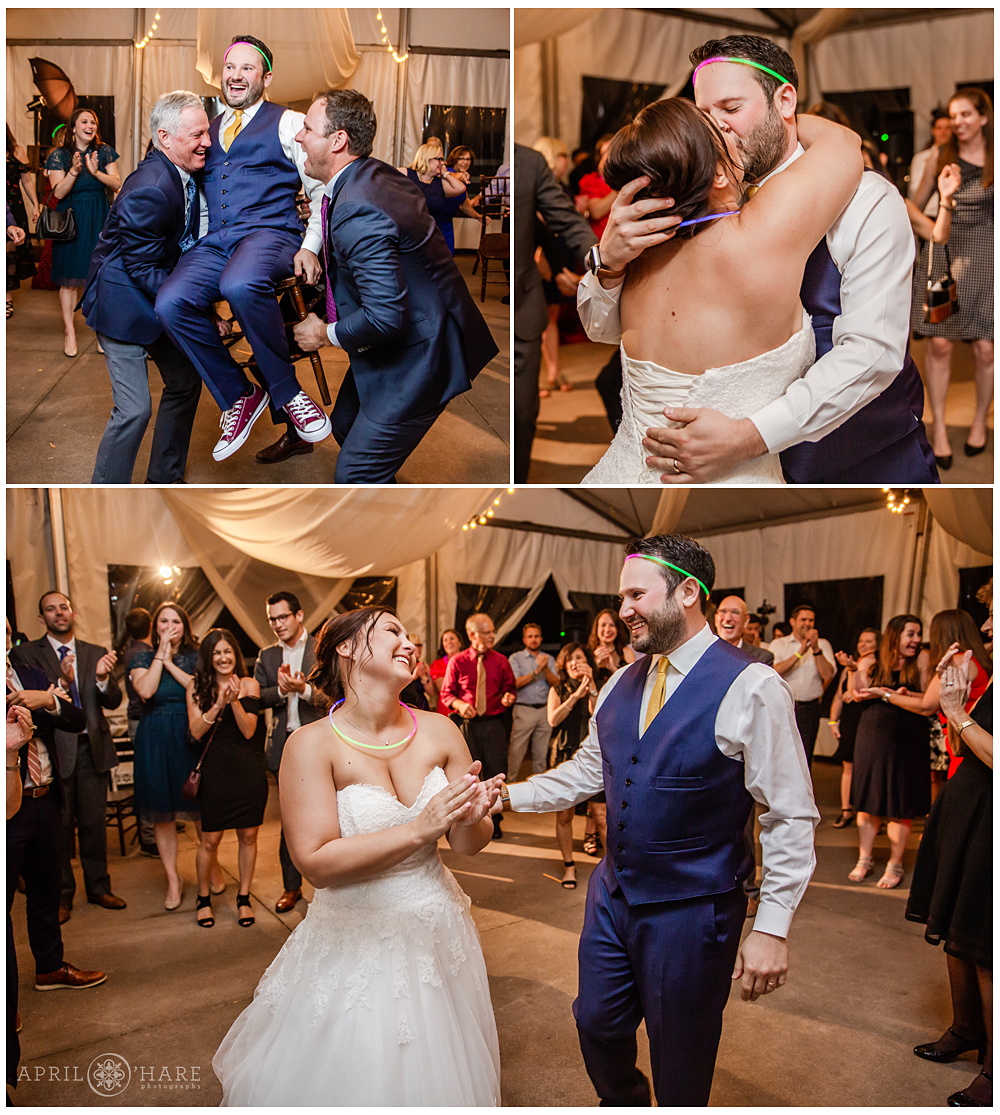 Jewish wedding tradition of the Horah chair dance 