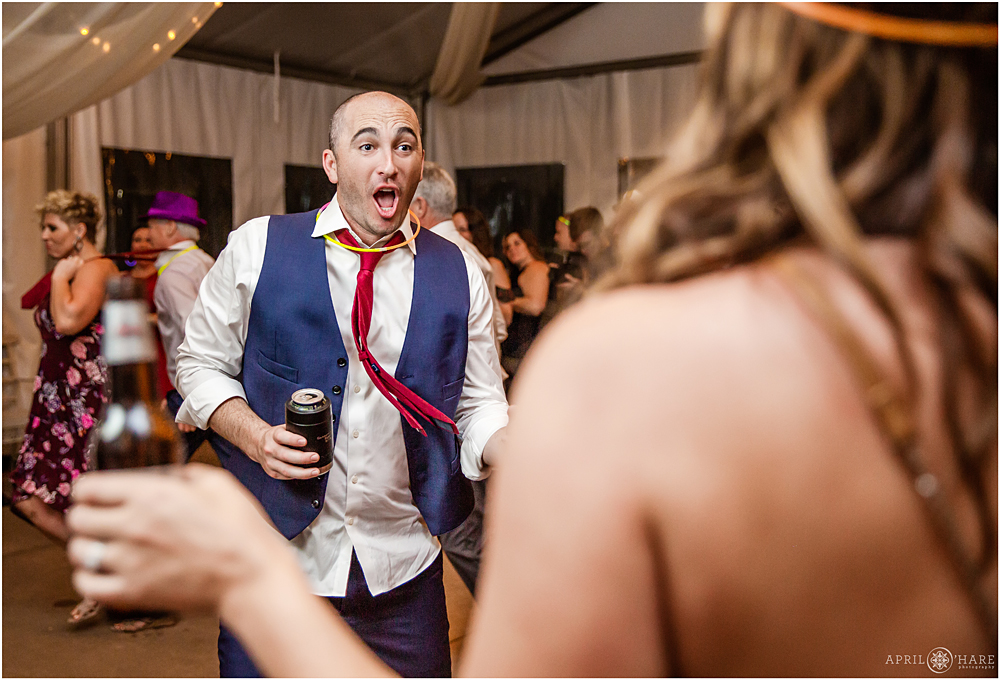 Dancing photo from a wedding reception at The Barn at Raccoon Creek
