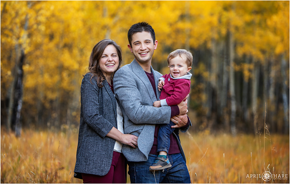 Fall Color Family Photography in Colorado with the Aspen Trees at Golden Gate Canyon State Park