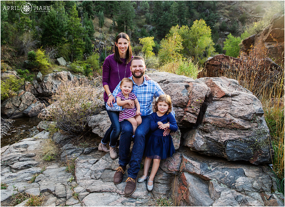 Beautiful Clear Creek Canyon Family Photography at First Tunnel Walk in Golden Colorado